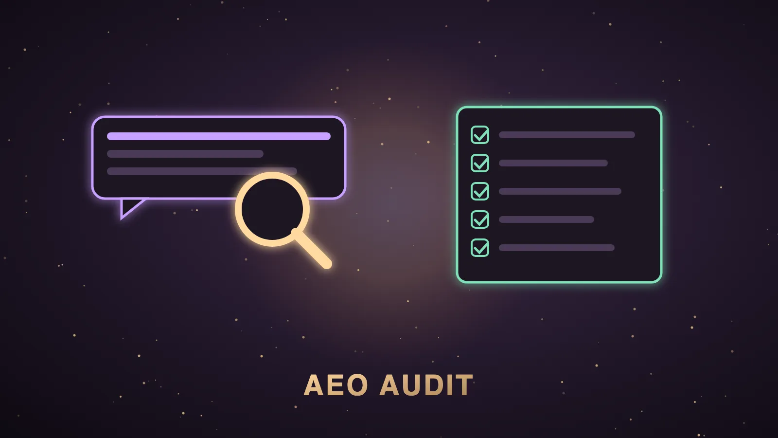 AEO Audit: What It Is, How To Run One, And How The Models Behind The Answers Score — illustrated hero