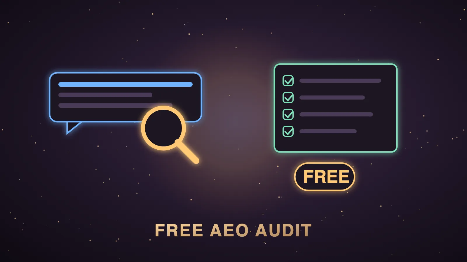 Free AEO Audit: How To Get One, What It Can't Tell You, And Which Free Models Can Help — illustrated hero