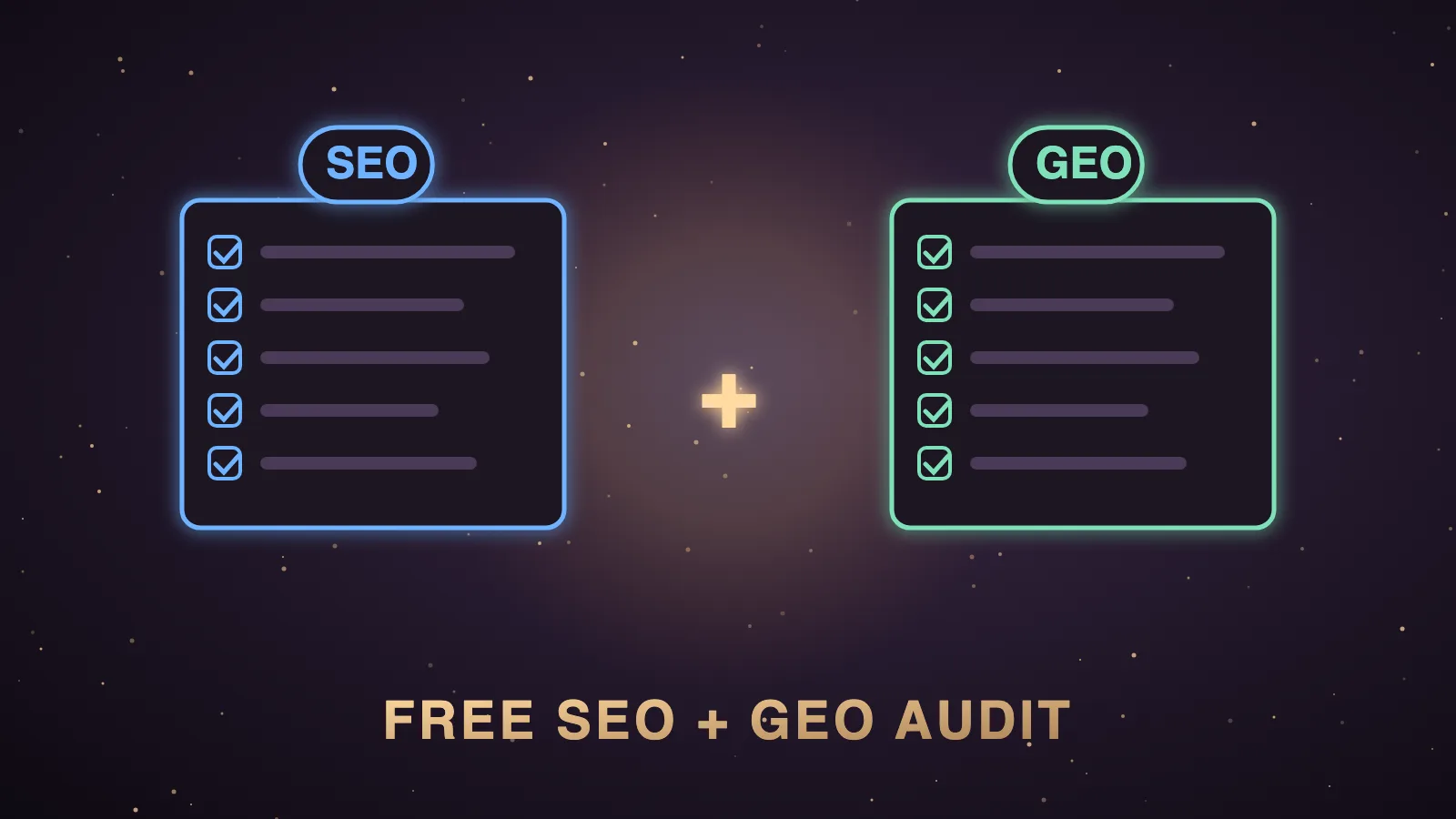Free SEO / GEO Audit: The Checklist, The Free Tools, And How The AI Models Behind The Answers Score — illustrated hero
