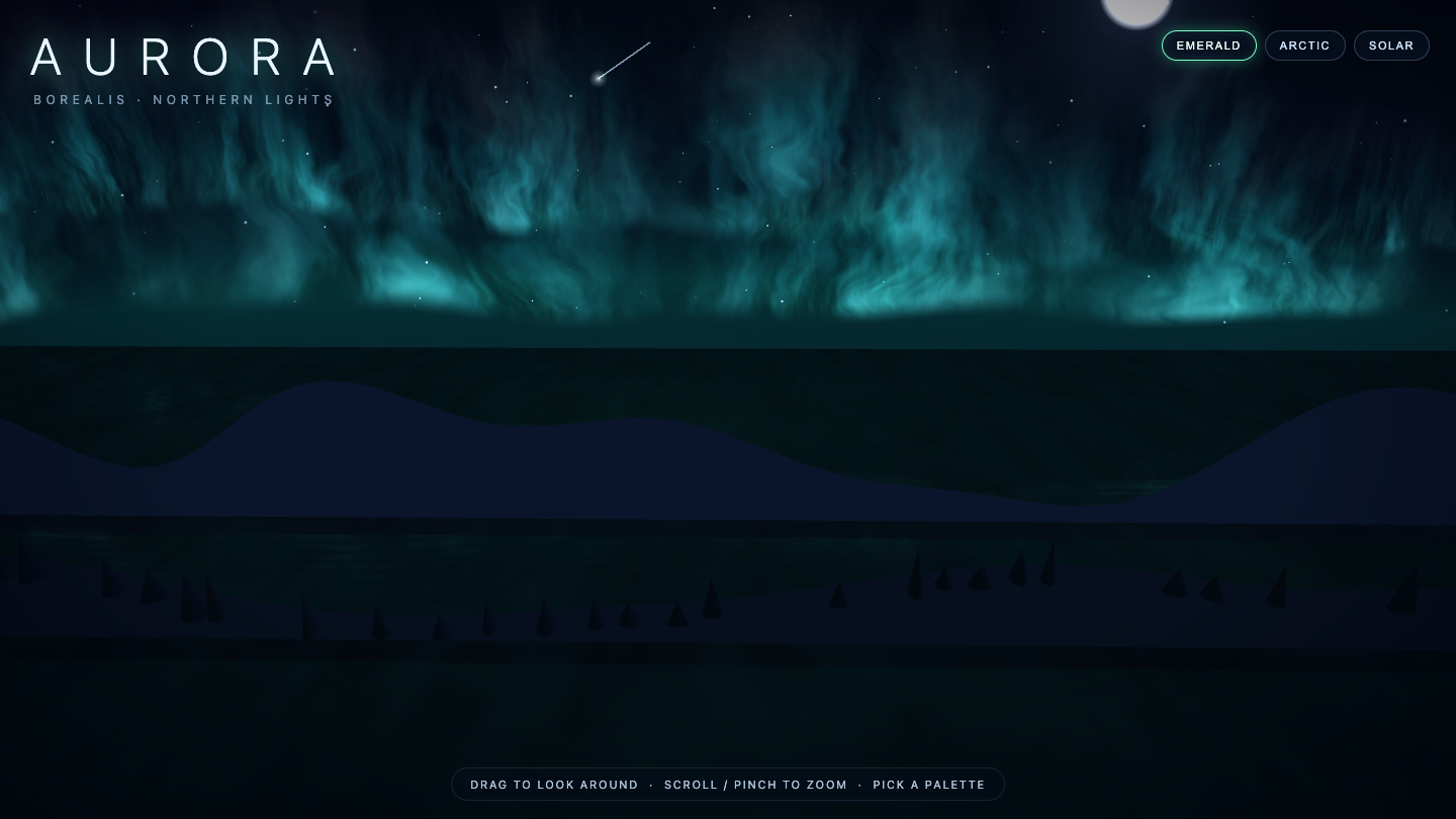 Kimi K3 one-shot build of Aurora — GoldieBench AI benchmark screenshot