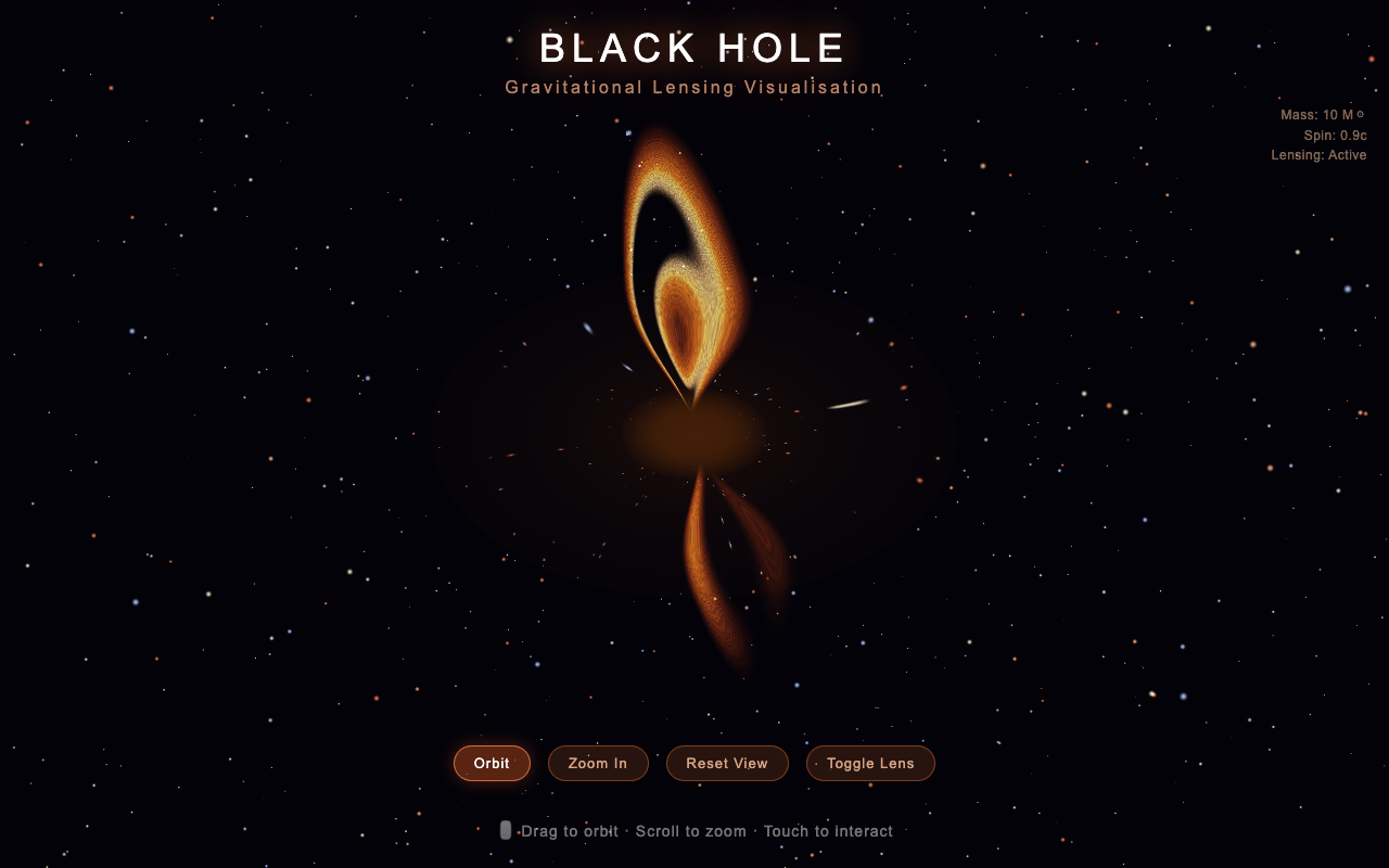 Qwable 5 27B Coder one-shot build of Blackhole — GoldieBench AI benchmark screenshot
