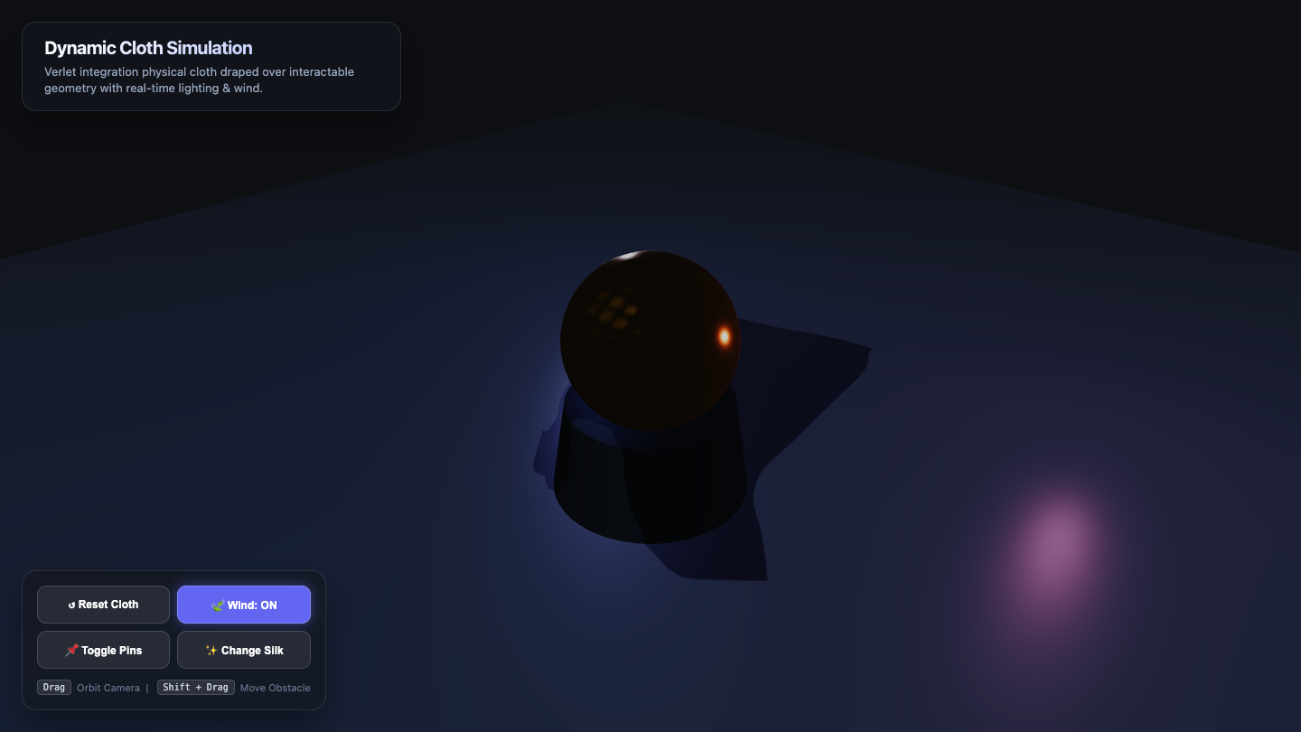 Gemini 3.6 Flash one-shot build of Cloth — GoldieBench AI benchmark screenshot