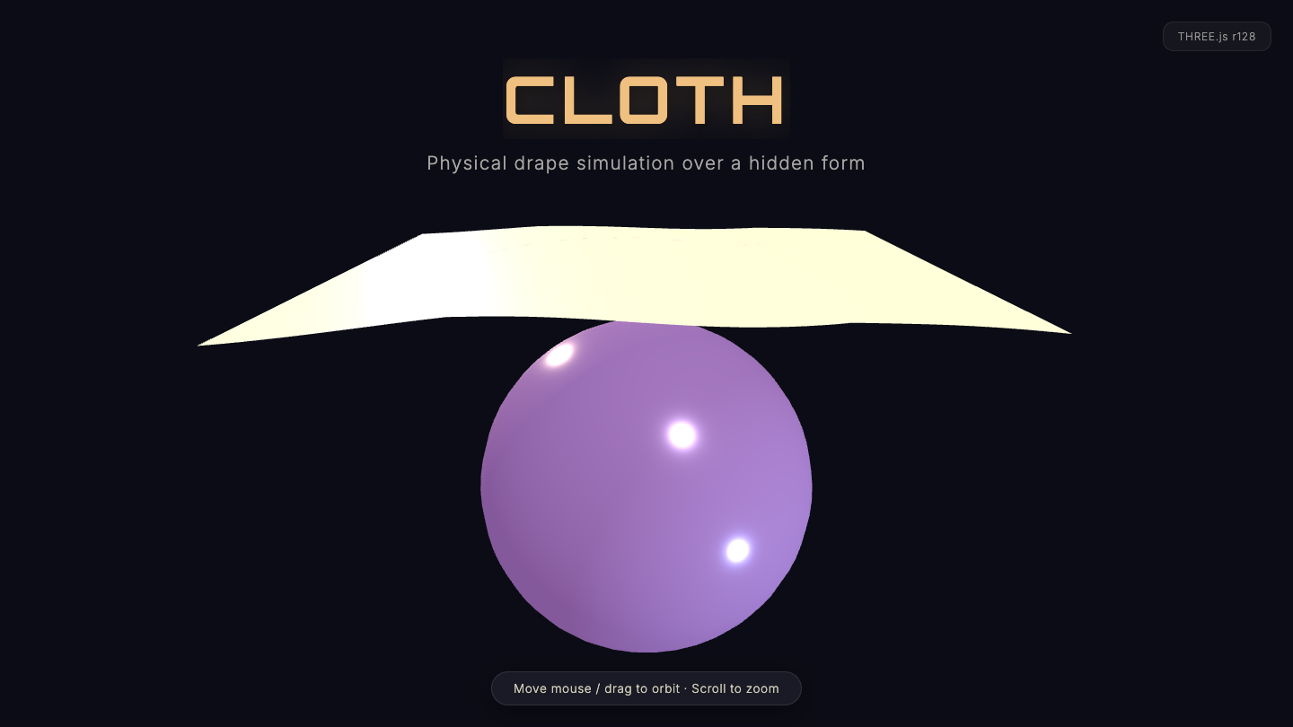 Inkling one-shot build of Cloth — GoldieBench AI benchmark screenshot