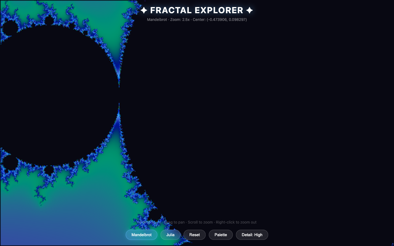 Qwable 5 27B Coder one-shot build of Fractal — GoldieBench AI benchmark screenshot