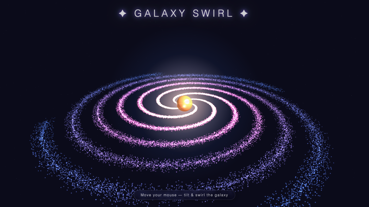 DeepSeek V4 Flash one-shot build of Galaxy — GoldieBench AI benchmark screenshot