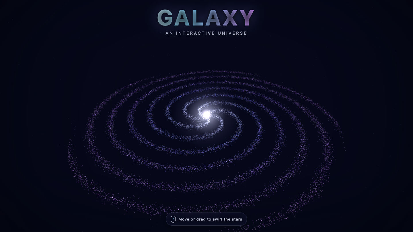 GPT-5.6 Sol one-shot build of Galaxy — GoldieBench AI benchmark screenshot