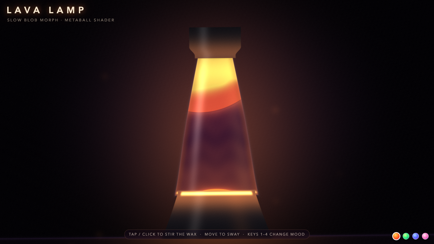 Kimi K3 one-shot build of Lavalamp — GoldieBench AI benchmark screenshot