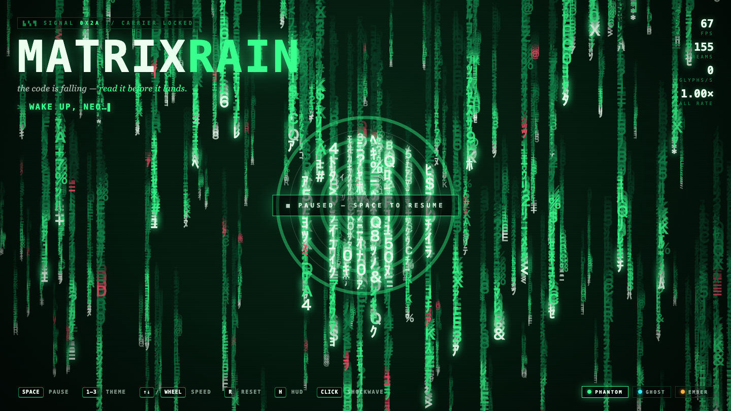 Qwen 3.8 on Matrixrain