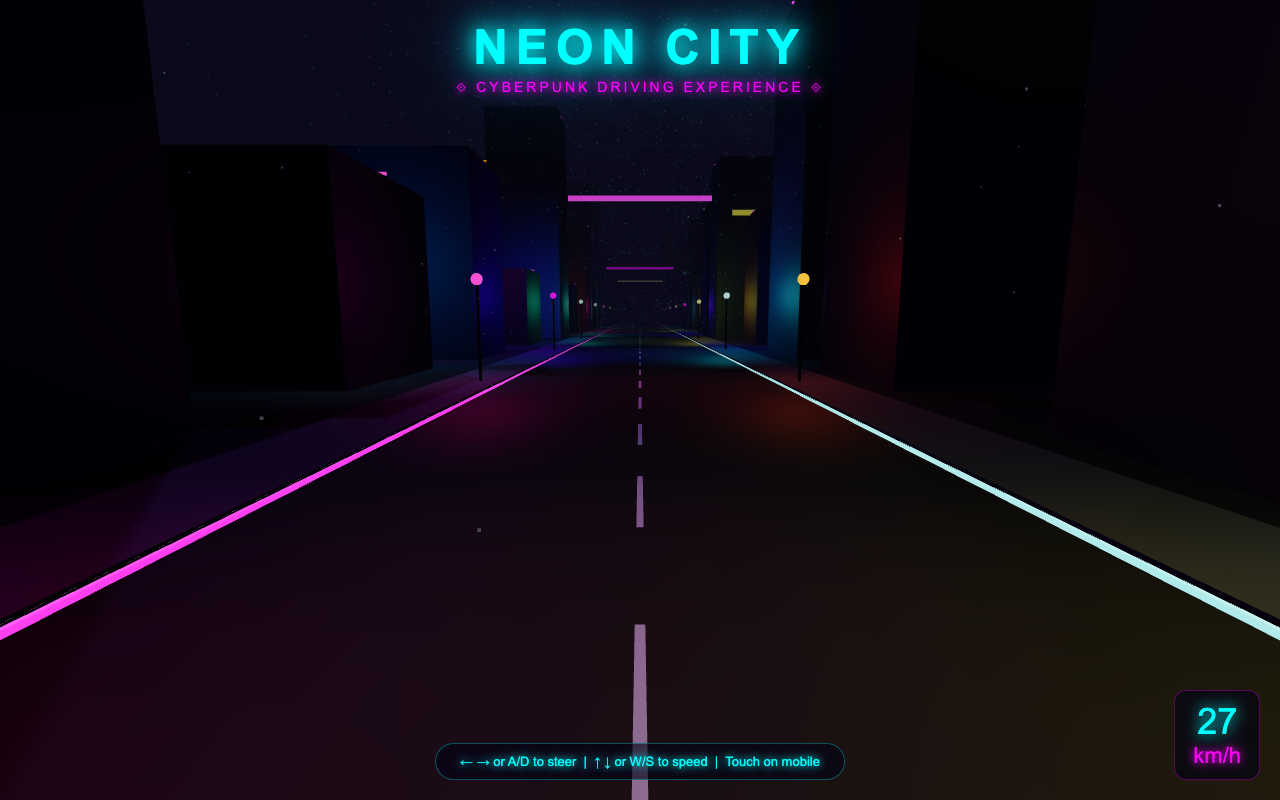 Qwable 5 27B Coder one-shot build of Neoncity — GoldieBench AI benchmark screenshot