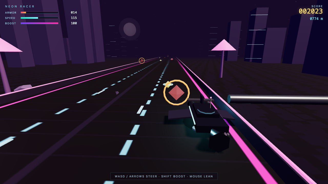 Grok 4.6 on Neonracer
