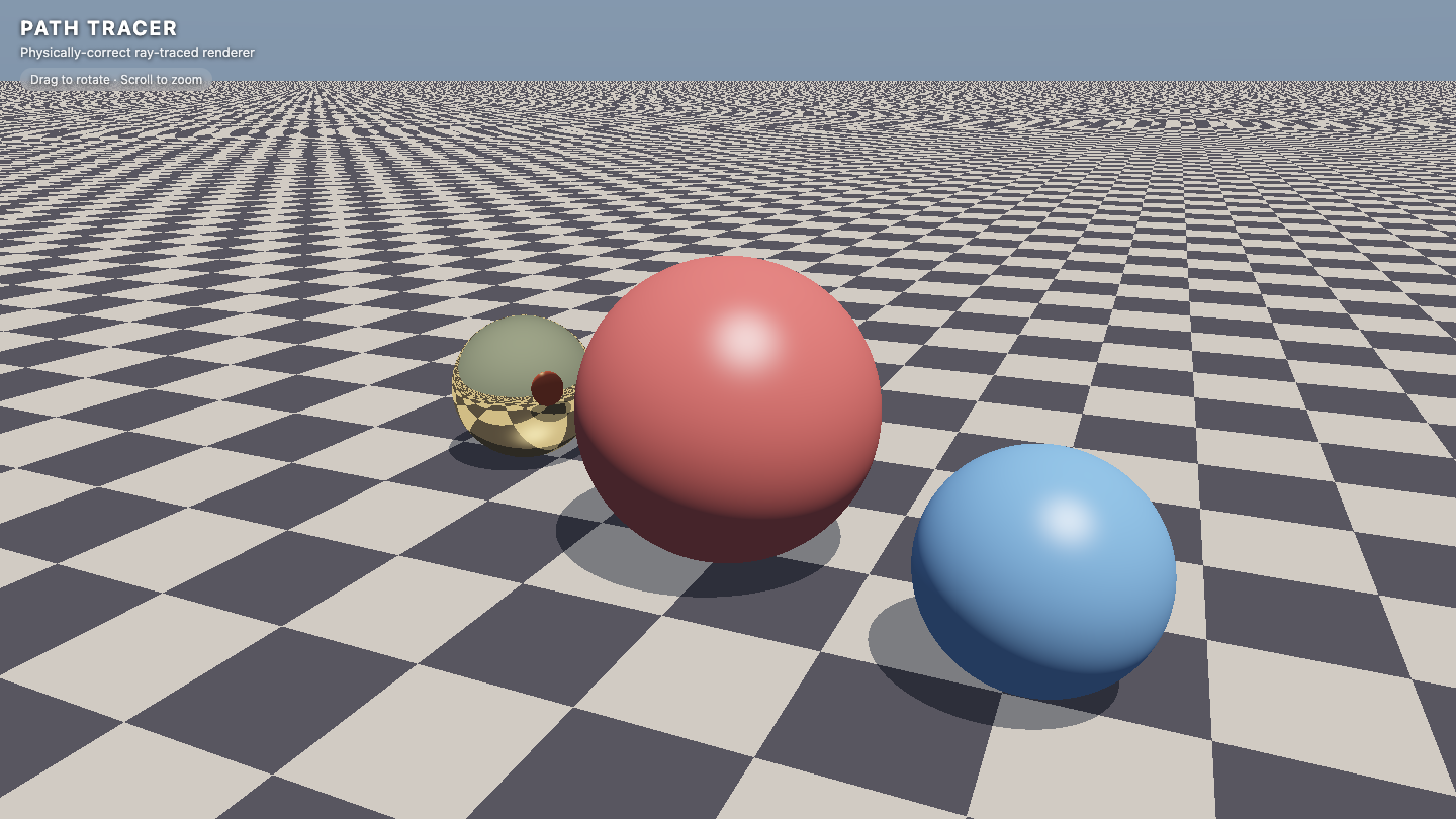 DeepSeek V4 Flash one-shot build of Pathtracer — GoldieBench AI benchmark screenshot