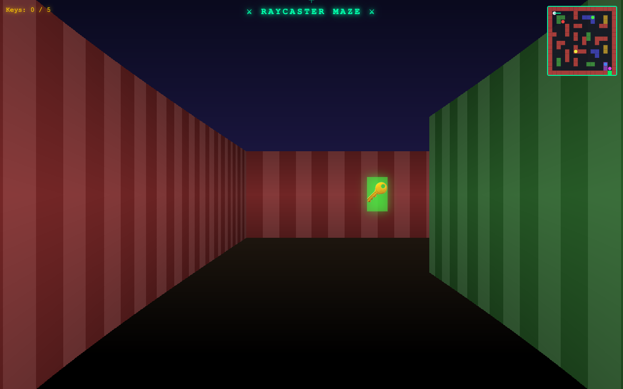 Qwable 5 27B Coder one-shot build of Raycaster — GoldieBench AI benchmark screenshot