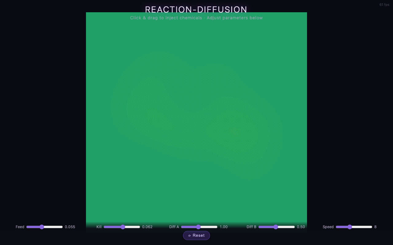 Qwable 5 27B Coder one-shot build of Reactiondiff — GoldieBench AI benchmark screenshot