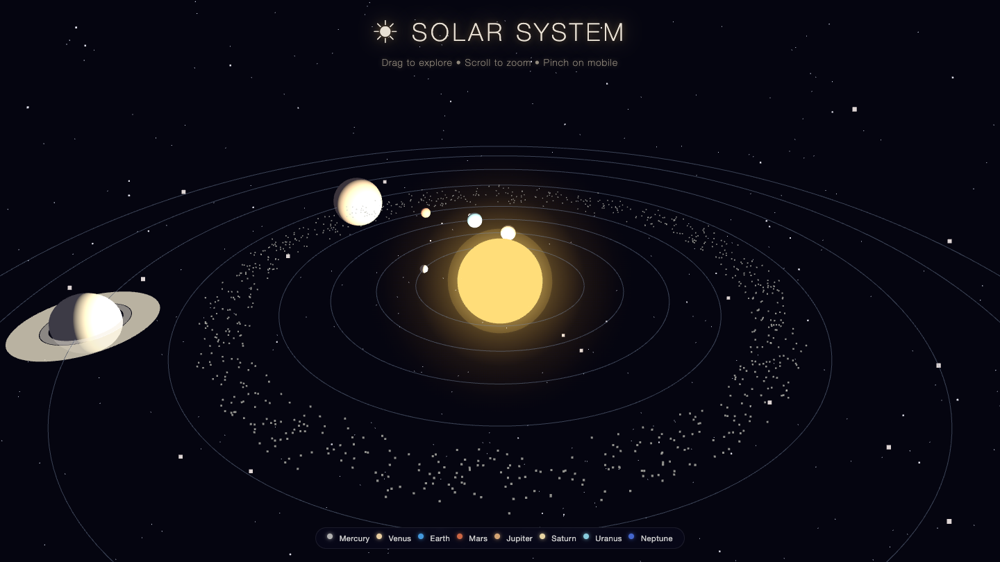 DeepSeek V4 Pro one-shot build of Solar — GoldieBench AI benchmark screenshot
