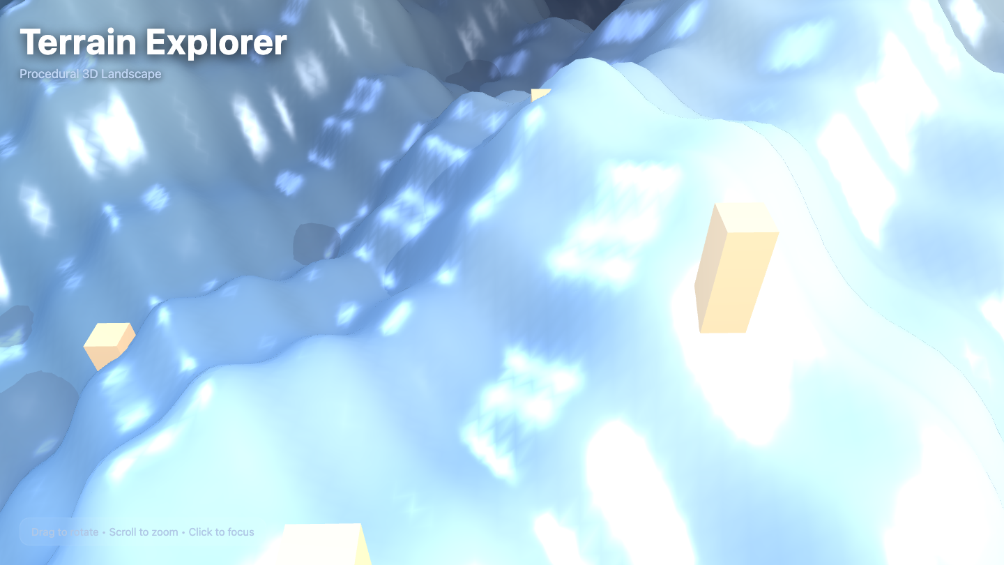 Inkling one-shot build of Terrain — GoldieBench AI benchmark screenshot