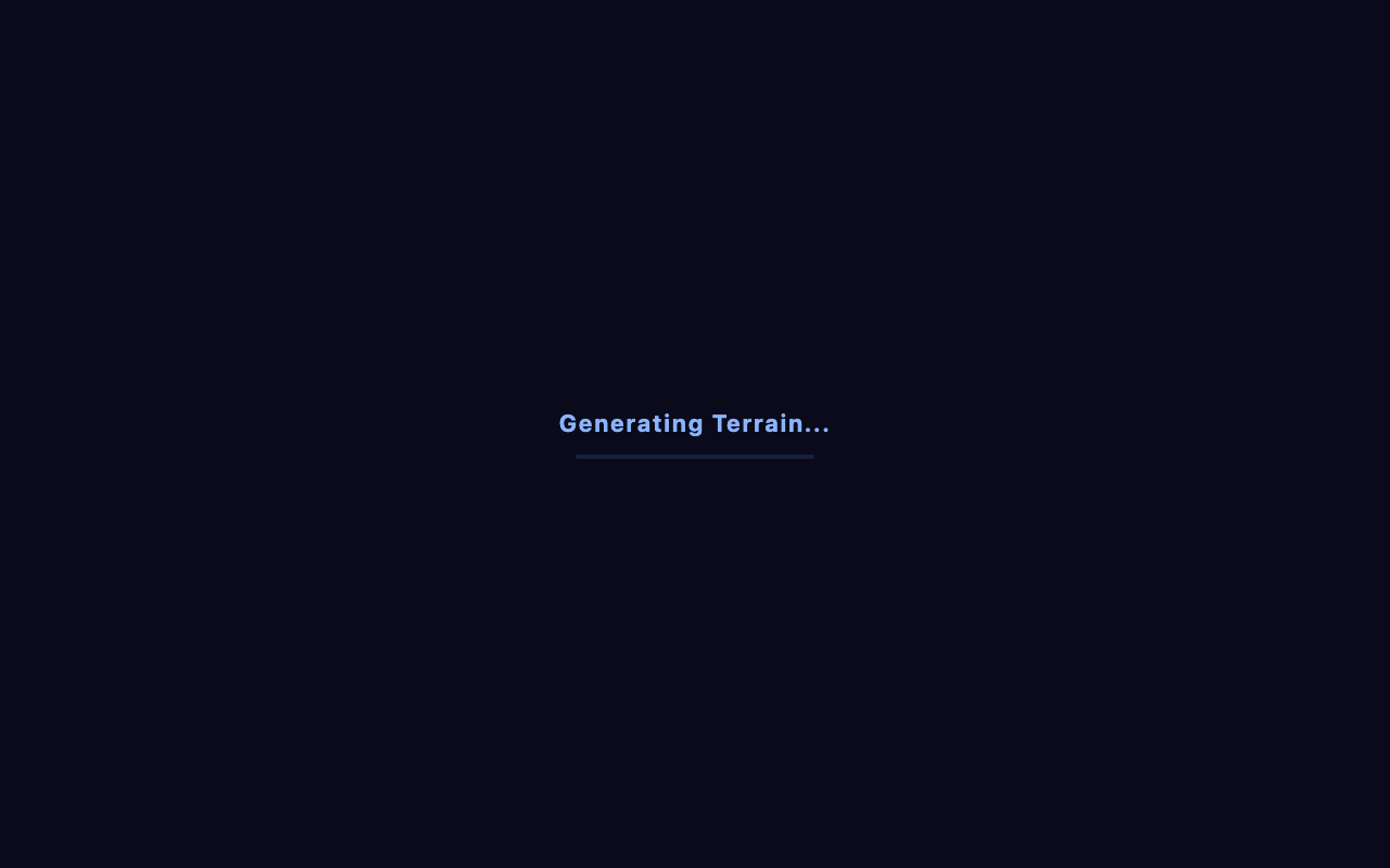 Qwable 5 27B Coder one-shot build of Terrain — GoldieBench AI benchmark screenshot
