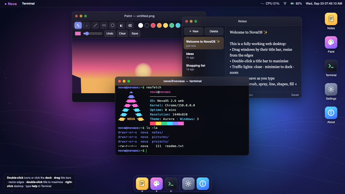 Claude Opus 5.5 on Webos