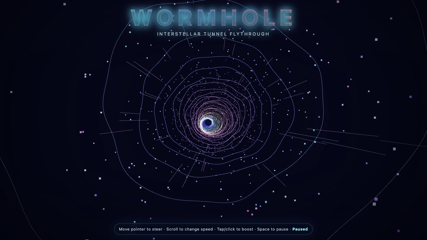GPT-5.6 Sol one-shot build of Wormhole — GoldieBench AI benchmark screenshot
