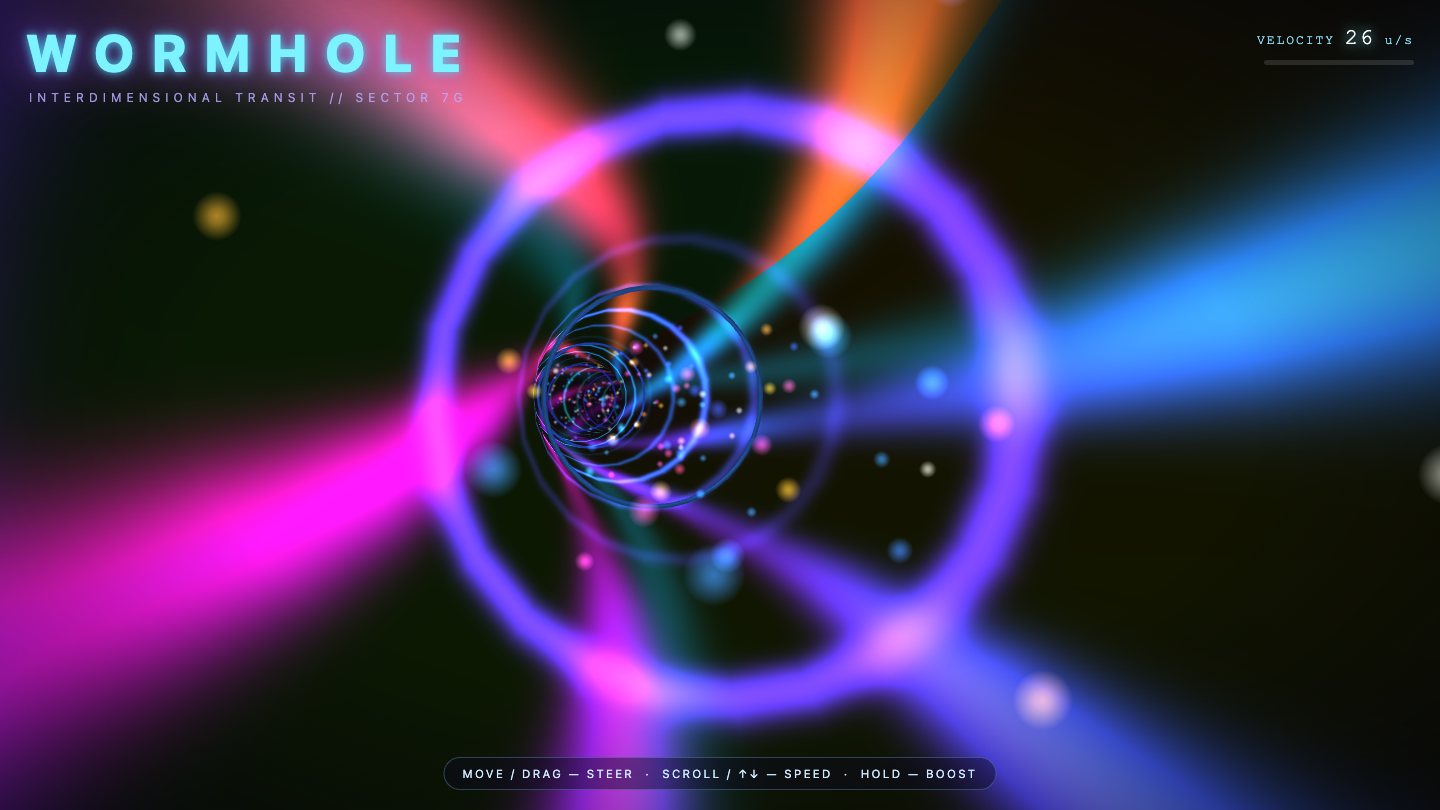 Kimi K3 one-shot build of Wormhole — GoldieBench AI benchmark screenshot