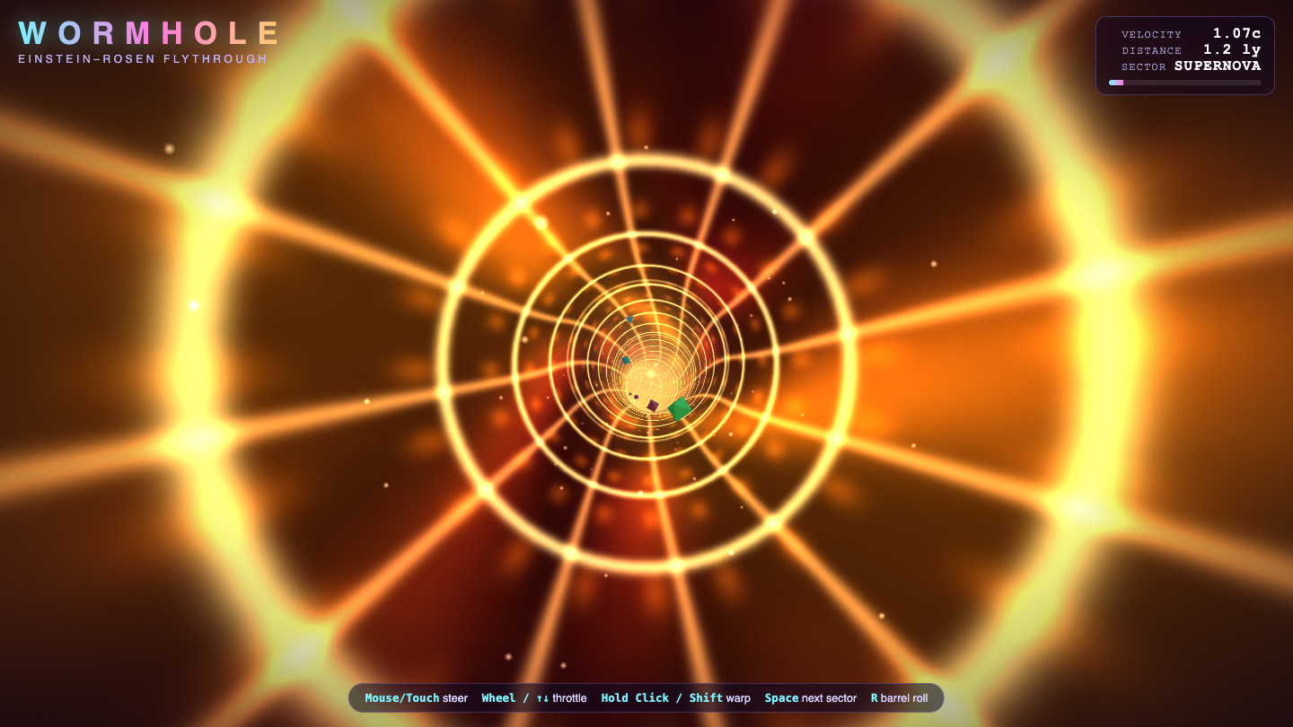 Claude Opus 5.5 one-shot build of Wormhole — GoldieBench AI benchmark screenshot